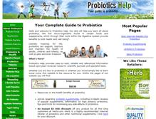 Tablet Screenshot of probiotics-help.com
